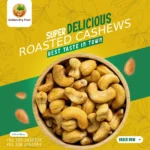Premium quality roasted cashews from Golden Dry Fruit – crunchy, tasty, and delivered all over Pakistan