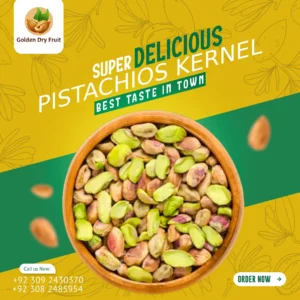 Gold Class Pistachios Kernel by Golden Dry Fruit – shelled pista for healthy snacking, rich taste, and premium freshness in Pakistan.