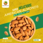 Golden Dry Fruit American Almonds – High-quality, crunchy, and nutritious almonds available in Pakistan