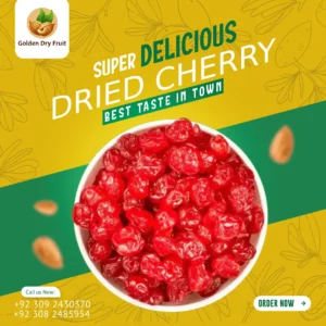 Dried Cherry by Golden Dry Fruit – Sweet, Tart & Juicy Khushk Cherry Snack with Natural Antioxidants and Fast Delivery in Pakistan