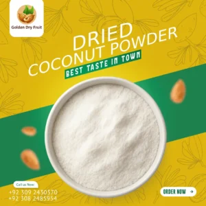 Golden Dry Fruit Coconut Powder Platinum Class – Premium Quality Dried Nariyal Powder for Sweets and Baking
