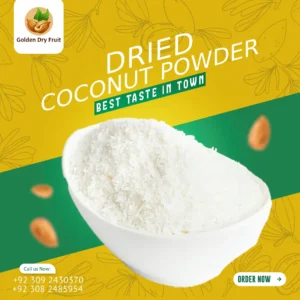 Golden Dry Fruit Coconut Powder Gold Class – Premium Quality Fresh Nariyal Powder for Pakistani Recipes & Healthy Baking