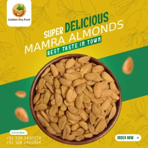 High-quality Mamra Almonds from Golden Dry Fruit – Fresh, crunchy, and delivered across Pakistan