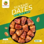 Golden Dry Fruit Sukkari Dates – sweet, soft Saudi khajoor with premium taste and quality for delivery in Pakistan